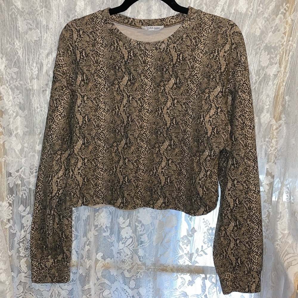 Zara cropped crew neck